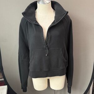Lululemon Athletica Black Zip Scuba Pullover M/L Excellent condition